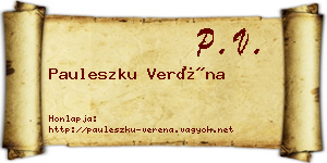 Pauleszku Veréna névjegykártya
